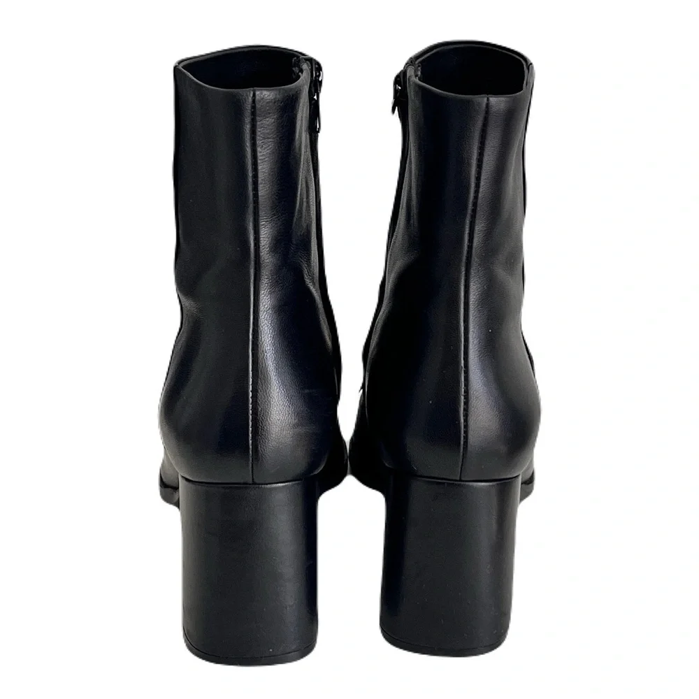 Vinci Black Leather ‘Luksor Tassel Block Heel’ Boots, Size 40